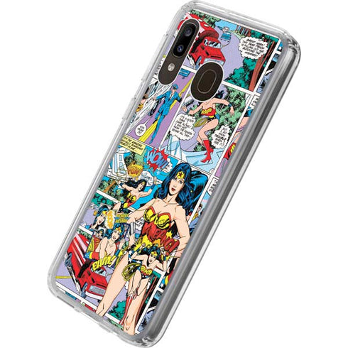 DC Comics Wonder Woman Comic Blast Galaxy A20 Clear Case
